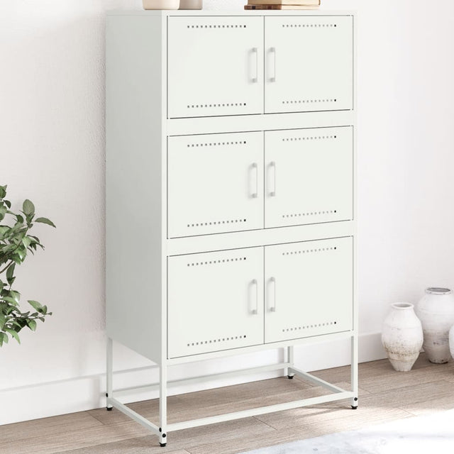 Dressoir 68,5x38,5x123,5 cm staal wit - AllerleiShop