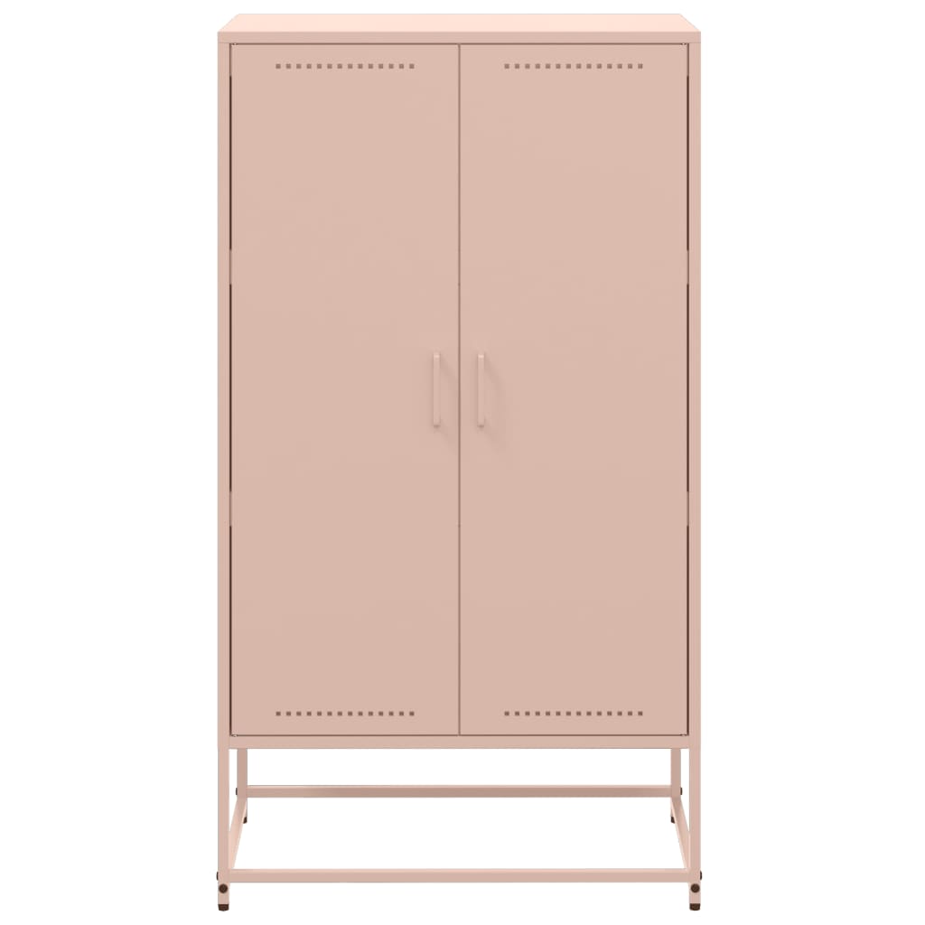 Hoge kast 68,5x38,5x123,5 cm staal roze - AllerleiShop