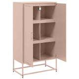 Hoge kast 68,5x38,5x123,5 cm staal roze - AllerleiShop