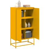 Hoge kast 68,5x38,5x123,5 cm staal mosterdgeel - AllerleiShop