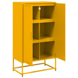 Hoge kast 68,5x38,5x123,5 cm staal mosterdgeel - AllerleiShop