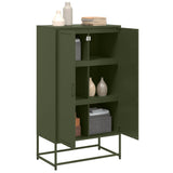 Hoge kast 68,5x38,5x123,5 cm staal wit - AllerleiShop