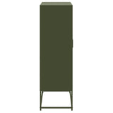 Hoge kast 68,5x38,5x123,5 cm staal wit - AllerleiShop