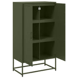 Hoge kast 68,5x38,5x123,5 cm staal wit - AllerleiShop