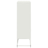 Hoge kast 68,5x38,5x123,5 cm staal wit - AllerleiShop