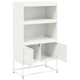 Hoge kast 68,5x38,5x123,5 cm staal wit - AllerleiShop