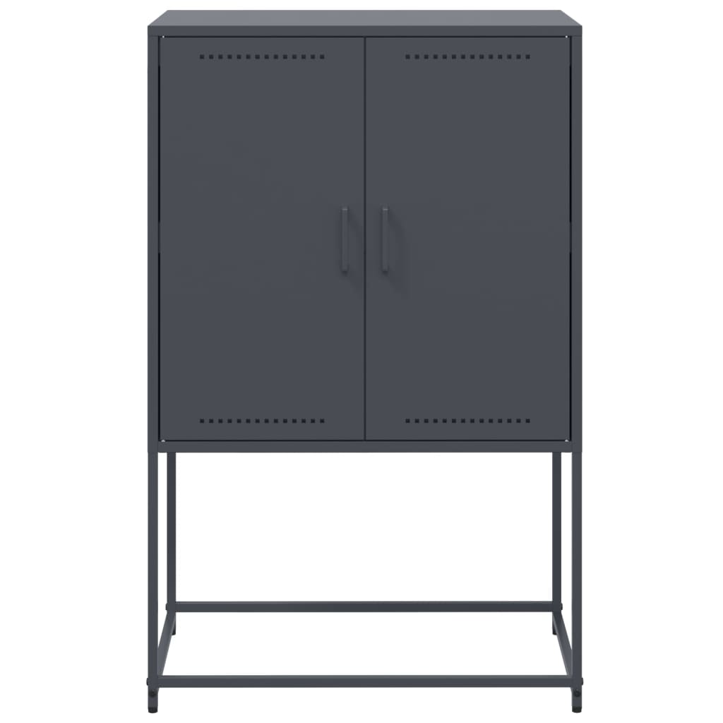 Hoge kast 68,5x38,5x107 cm staal antracietkleurig - AllerleiShop