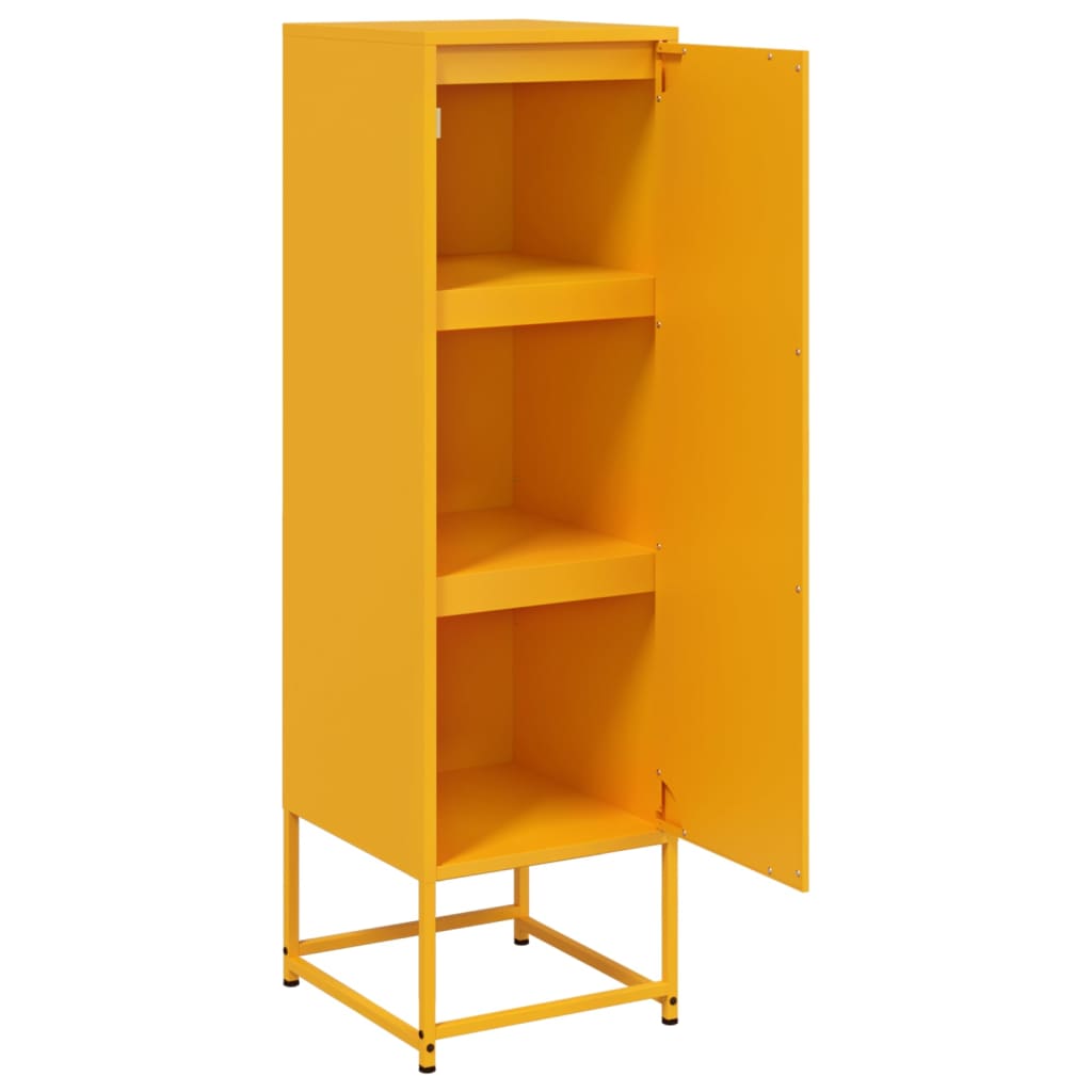 Hoge kast 36x39x123 cm staal mosterdgeel - AllerleiShop