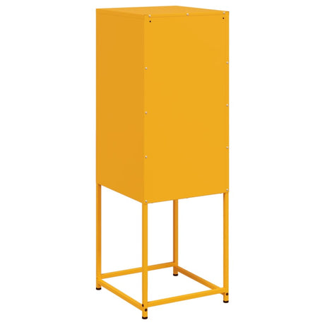 Hoge kast 36x39x107 cm staal mosterdgeel - AllerleiShop