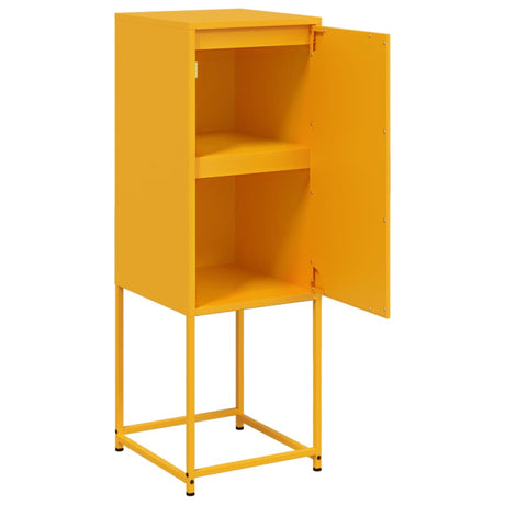 Hoge kast 36x39x107 cm staal mosterdgeel - AllerleiShop