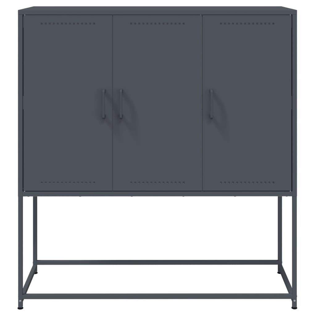 Hoge kast 100,5x39x107 cm staal antracietkleurig - AllerleiShop