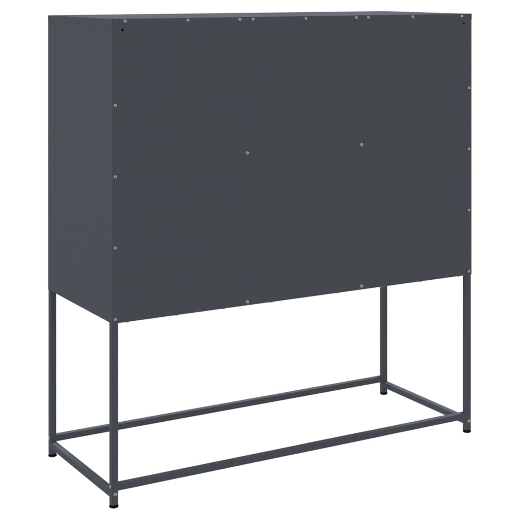 Hoge kast 100,5x39x107 cm staal antracietkleurig - AllerleiShop