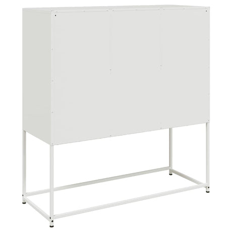 Dressoir 100,5x39x107 cm staal wit - AllerleiShop