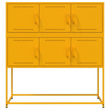 Dressoir 100,5x39x107 cm staal mosterdgeel - AllerleiShop