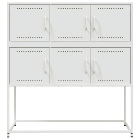 Dressoir 100,5x39x107 cm staal wit - AllerleiShop