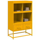 Hoge kast 68x39x111,5 cm staal mosterdgeel - AllerleiShop