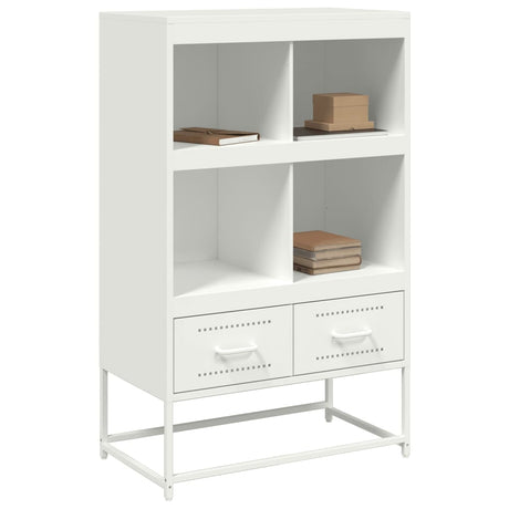 Hoge kast 68x39x111,5 cm staal wit - AllerleiShop