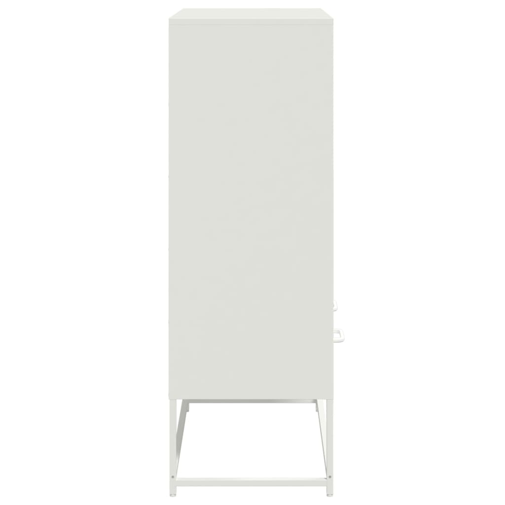 Hoge kast 68x39x111,5 cm staal wit - AllerleiShop