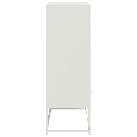 Hoge kast 68x39x111,5 cm staal wit - AllerleiShop