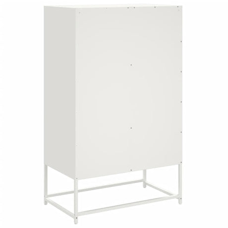 Hoge kast 68x39x111,5 cm staal wit - AllerleiShop