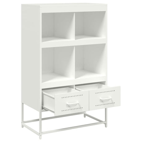 Hoge kast 68x39x111,5 cm staal wit - AllerleiShop