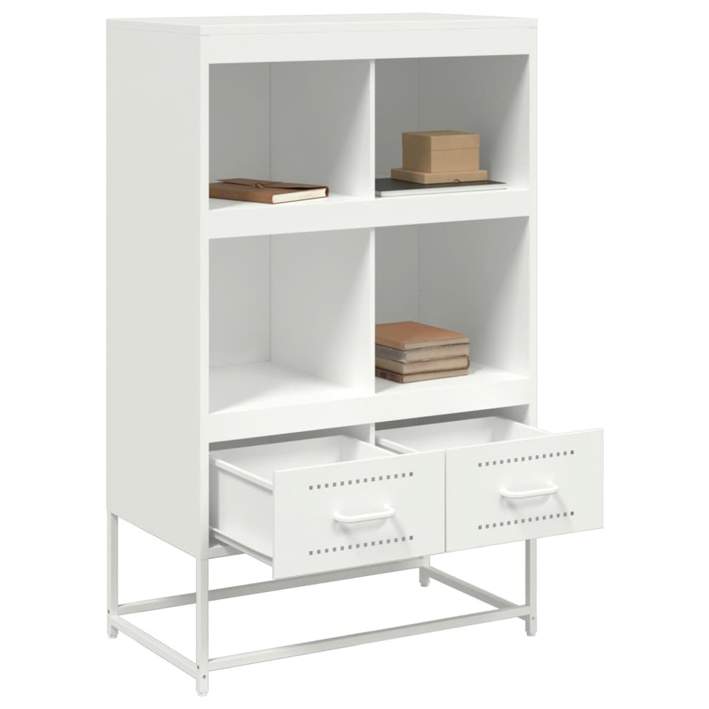 Hoge kast 68x39x111,5 cm staal wit - AllerleiShop