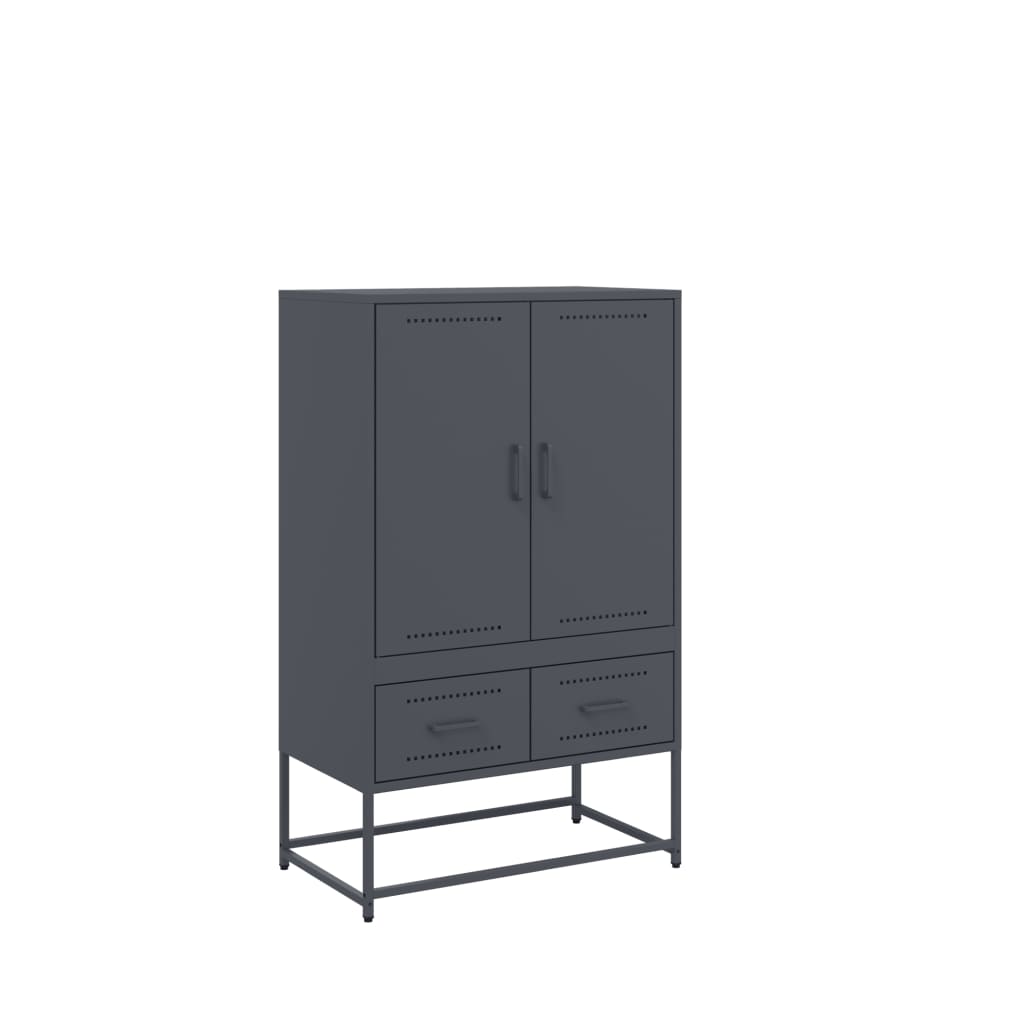 Hoge kast 68x39x111,5 cm staal antracietkleurig - AllerleiShop