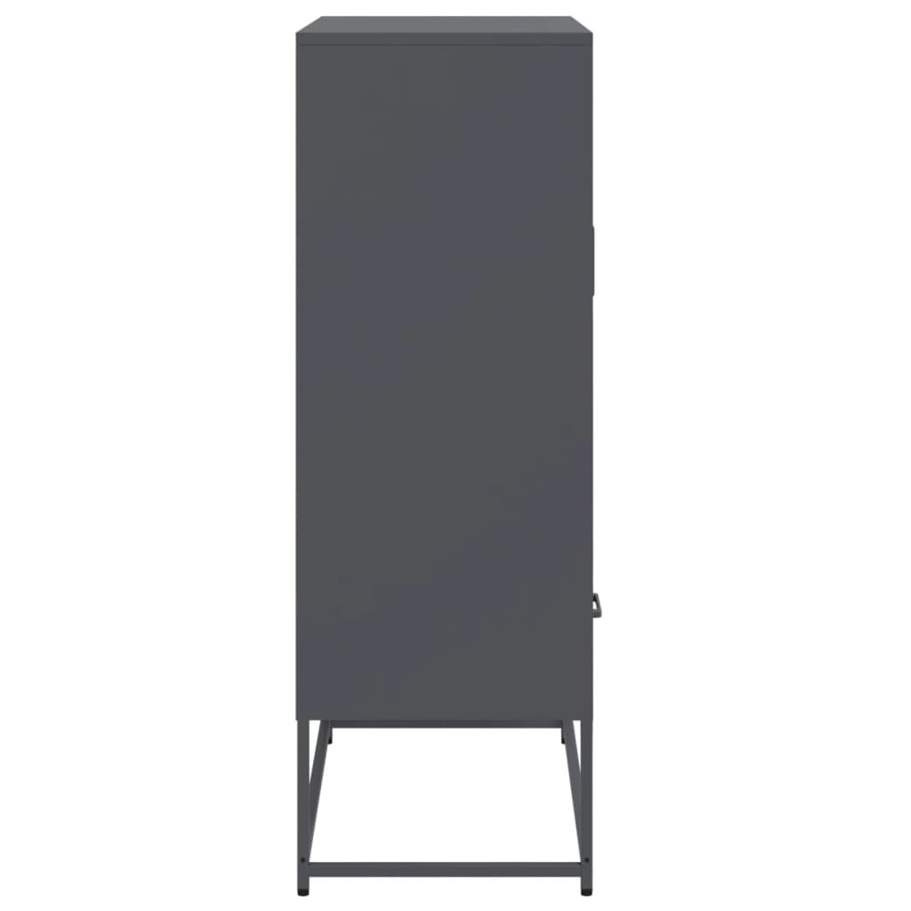 Hoge kast 68x39x111,5 cm staal antracietkleurig - AllerleiShop