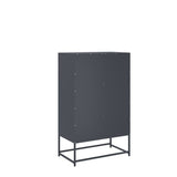 Hoge kast 68x39x111,5 cm staal antracietkleurig - AllerleiShop