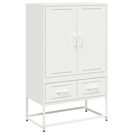 Hoge kast 68x39x111,5 cm staal wit - AllerleiShop