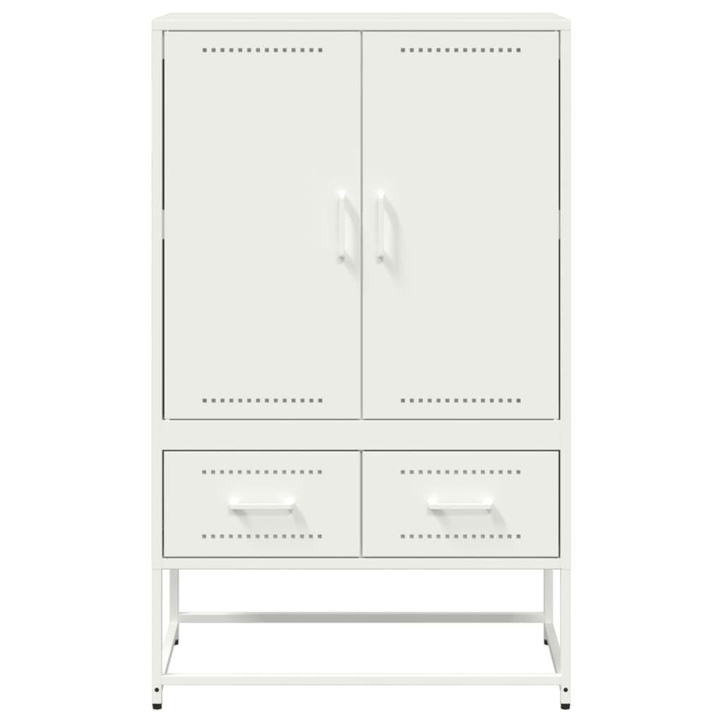 Hoge kast 68x39x111,5 cm staal wit - AllerleiShop