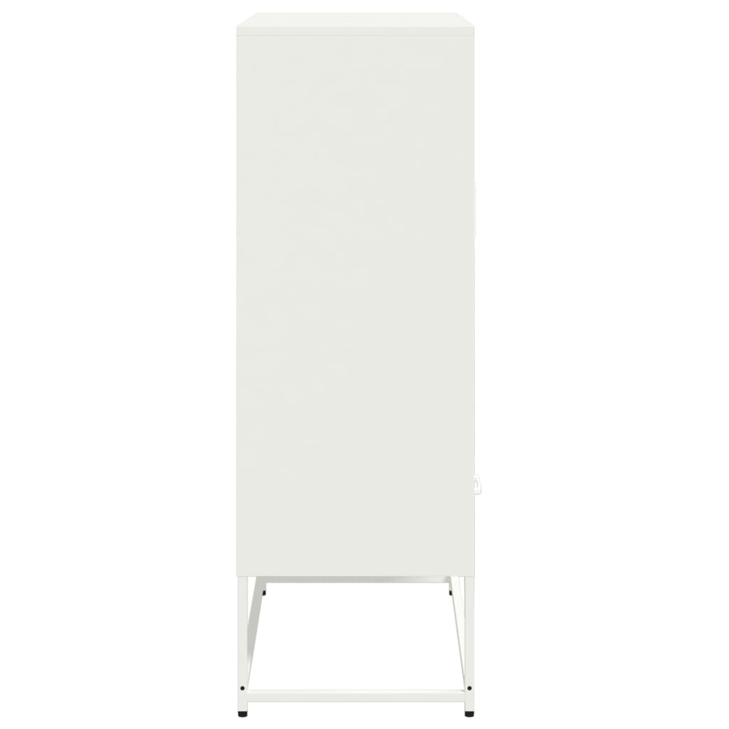 Hoge kast 68x39x111,5 cm staal wit - AllerleiShop