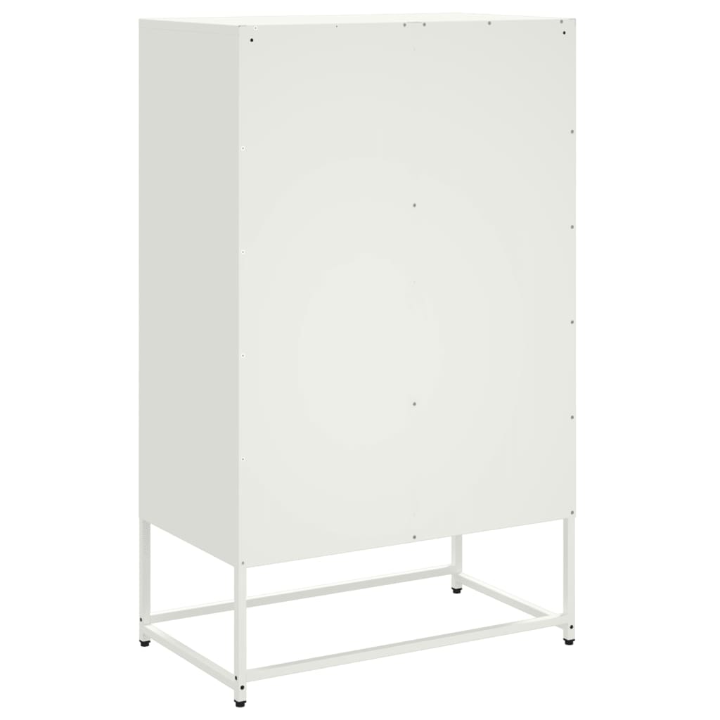 Hoge kast 68x39x111,5 cm staal wit - AllerleiShop