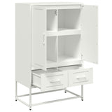 Hoge kast 68x39x111,5 cm staal wit - AllerleiShop