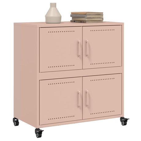 Dressoir 68x39x72 cm staal roze - AllerleiShop