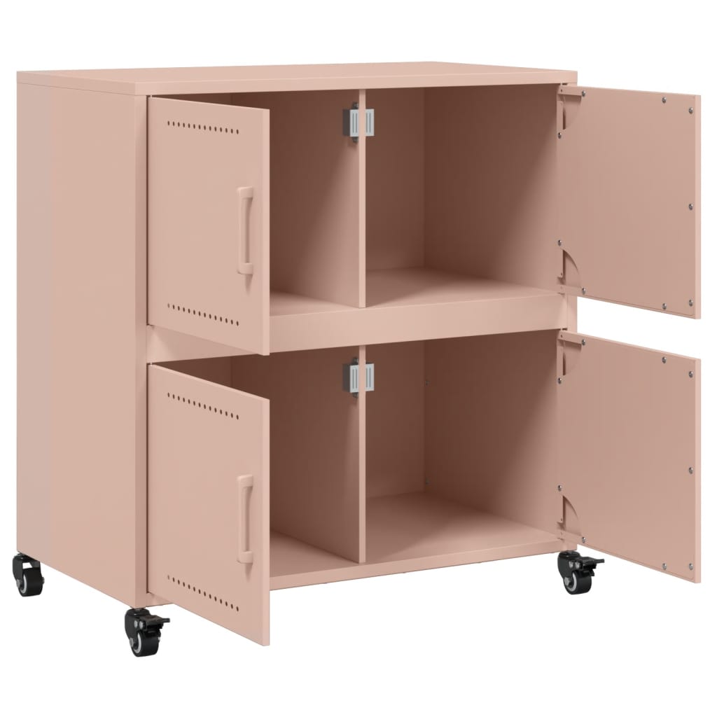 Dressoir 68x39x72 cm staal roze - AllerleiShop