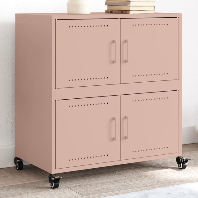 Dressoir 68x39x72 cm staal roze - AllerleiShop