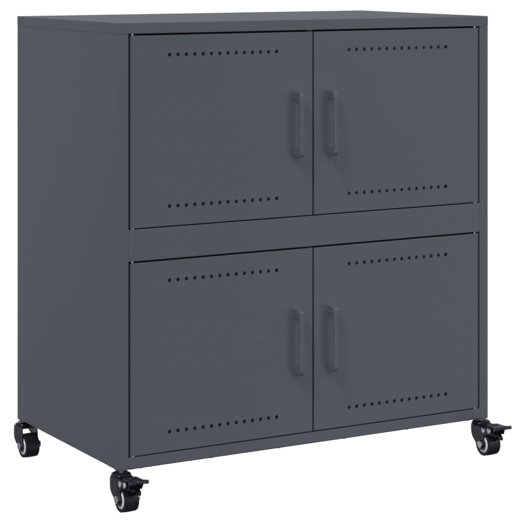 Dressoir 68x39x72 cm staal antracietkleurig - AllerleiShop