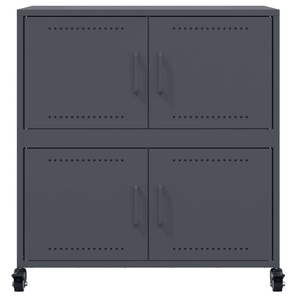 Dressoir 68x39x72 cm staal antracietkleurig - AllerleiShop