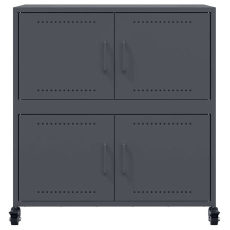 Dressoir 68x39x72 cm staal antracietkleurig - AllerleiShop