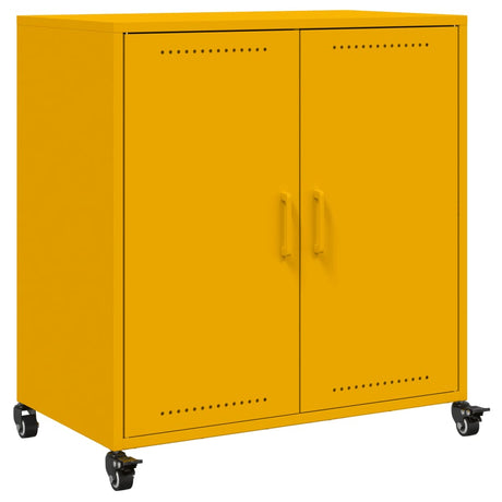 Dressoir 68,5x39x72 cm staal mosterdgeel - AllerleiShop