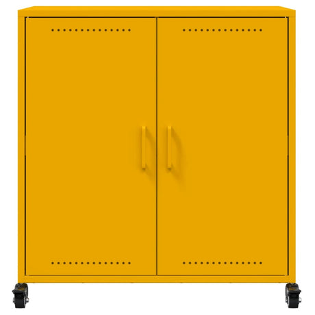 Dressoir 68,5x39x72 cm staal mosterdgeel - AllerleiShop