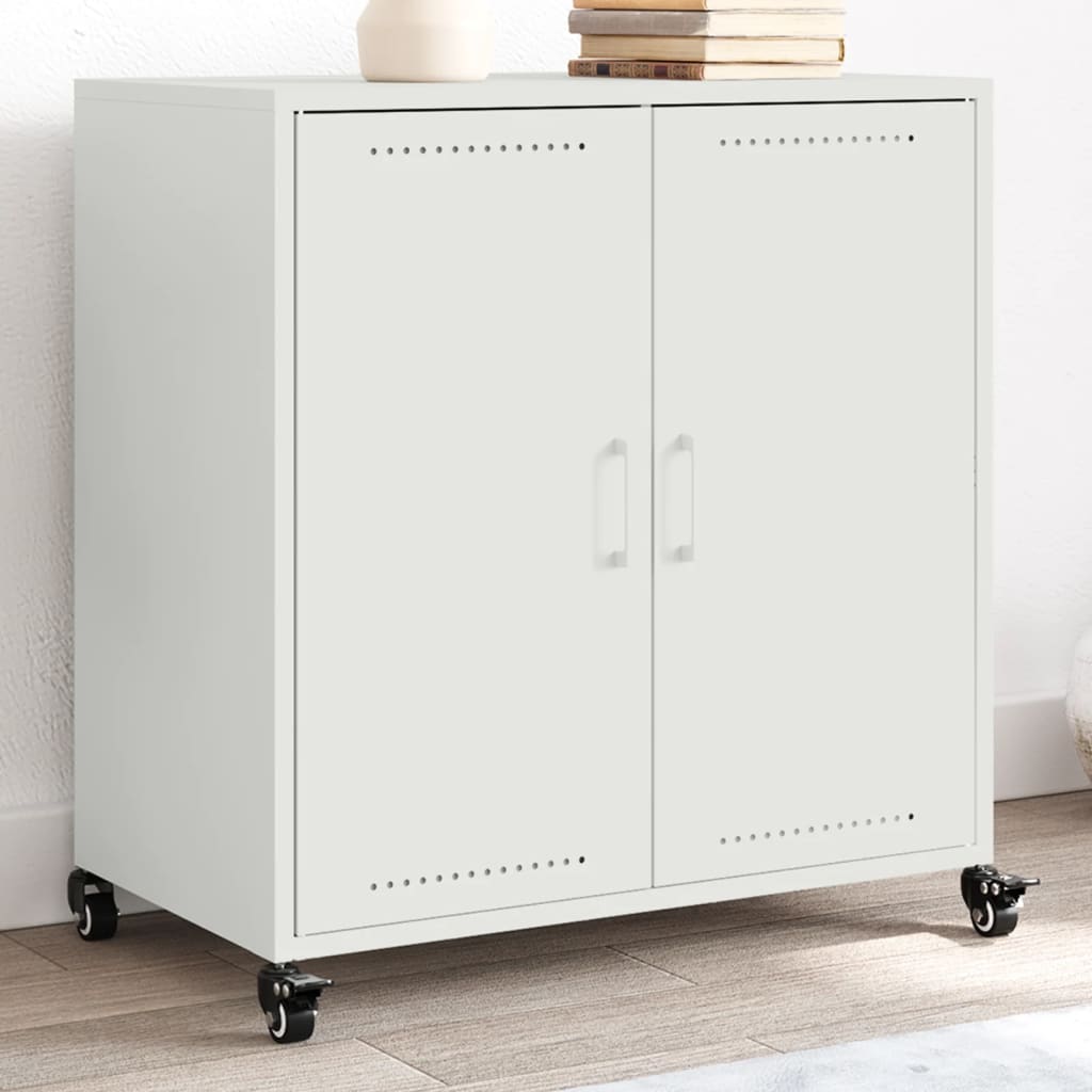 Dressoir 68,5x39x72 cm staal wit - AllerleiShop