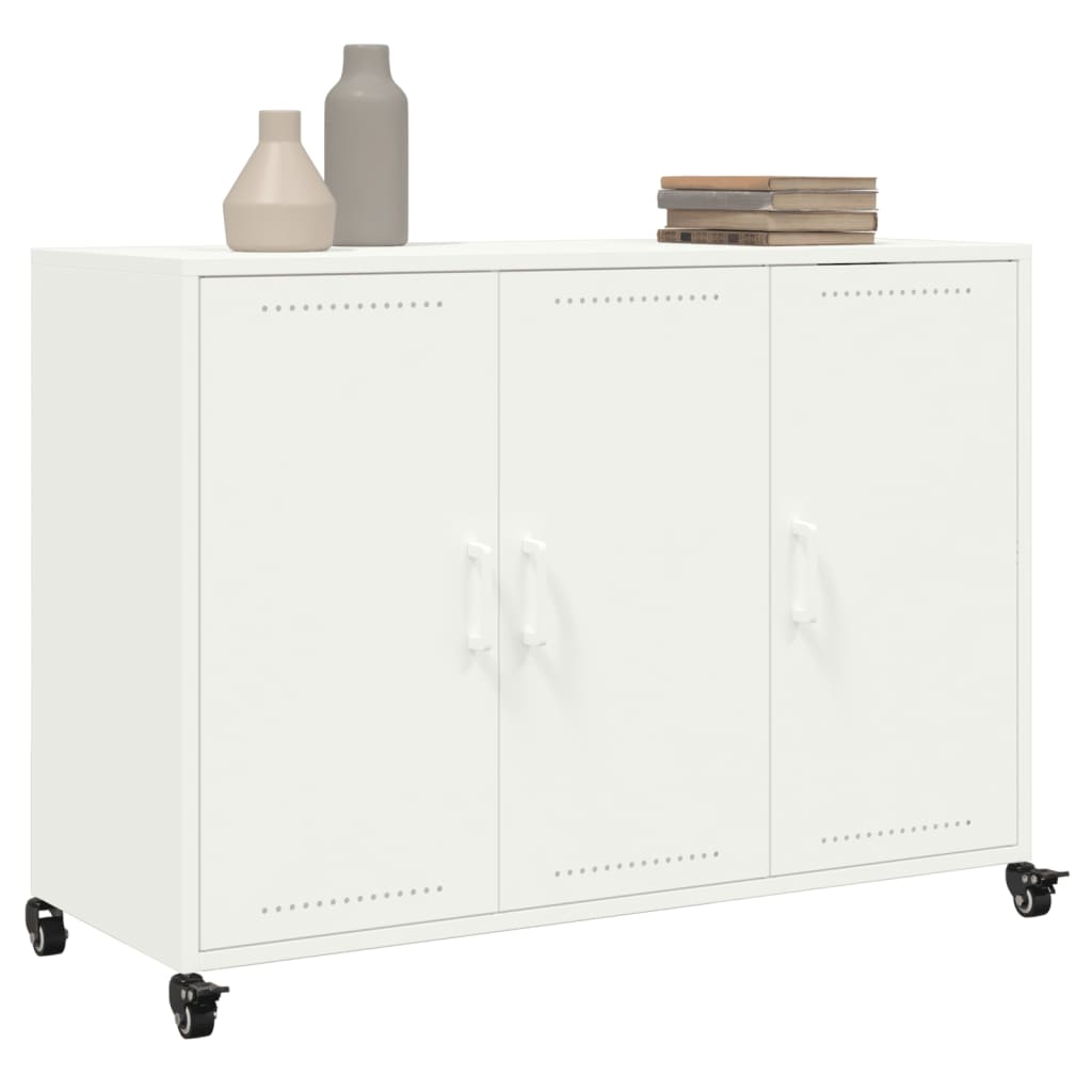 Dressoir 100,5x39x72 cm staal wit - AllerleiShop