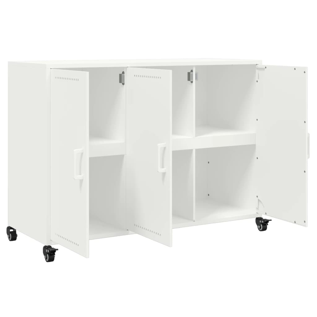 Dressoir 100,5x39x72 cm staal wit - AllerleiShop