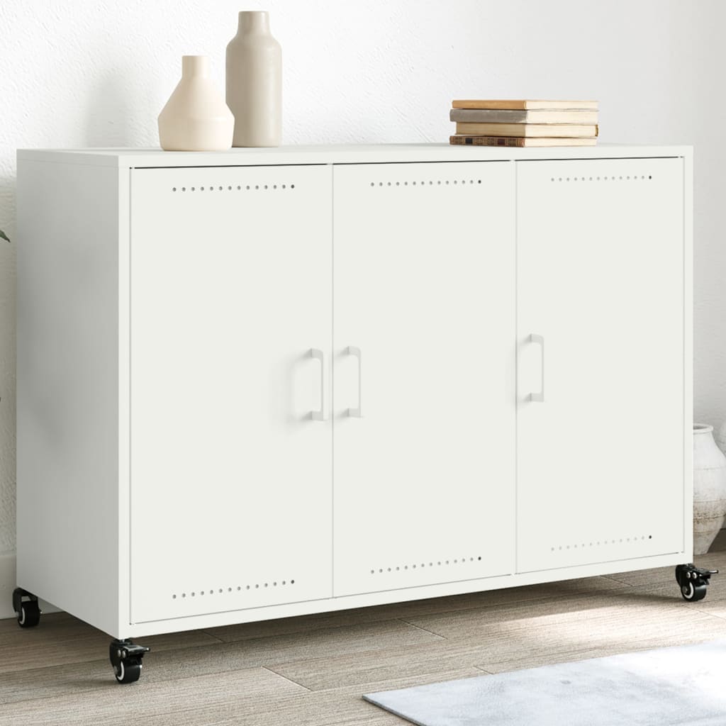 Dressoir 100,5x39x72 cm staal wit - AllerleiShop