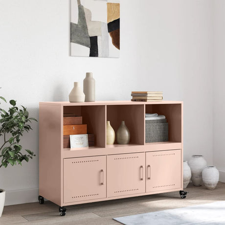 Dressoir 100,5x39x72 cm staal roze - AllerleiShop