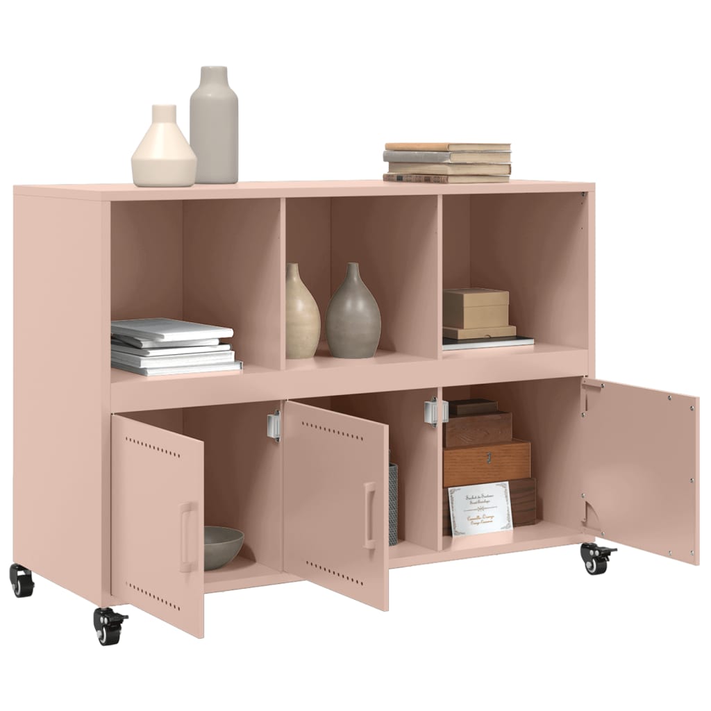 Dressoir 100,5x39x72 cm staal roze - AllerleiShop