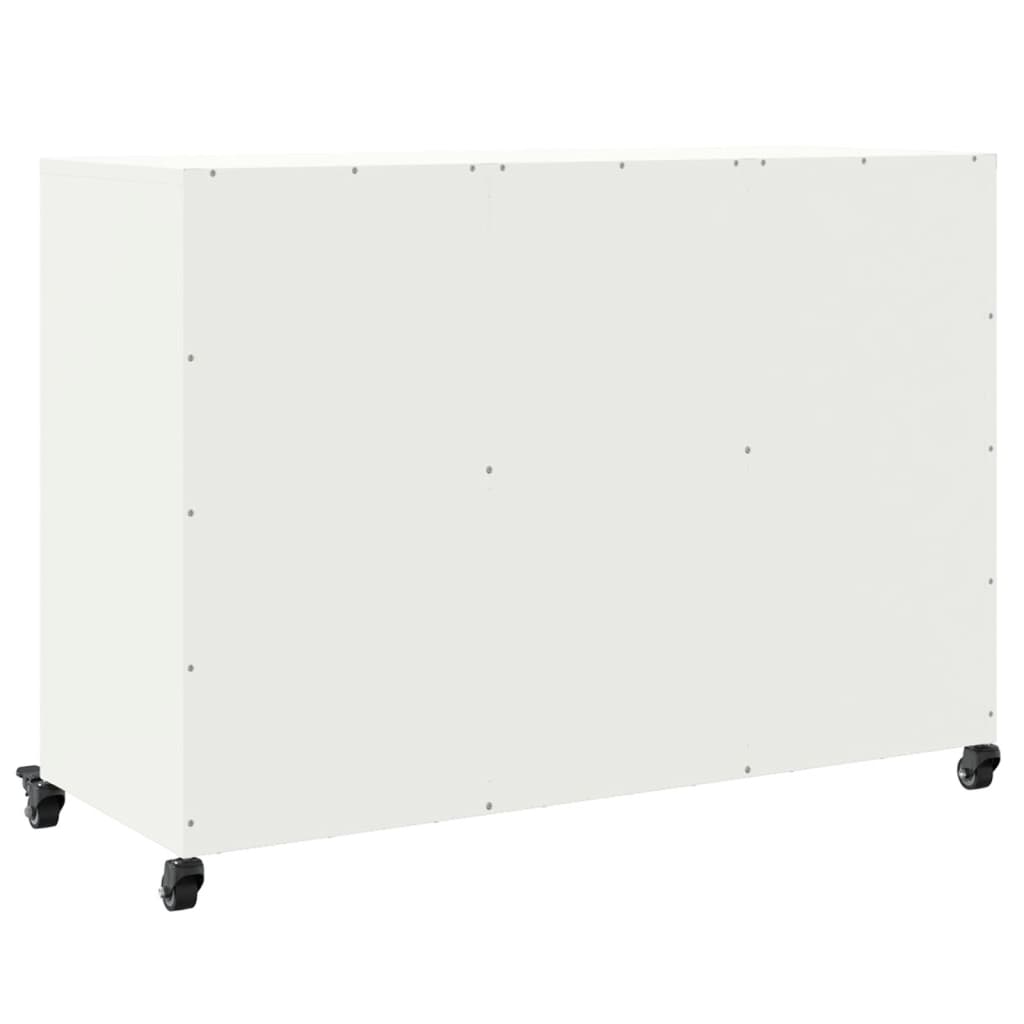 Dressoir 100,5x39x72 cm staal wit - AllerleiShop