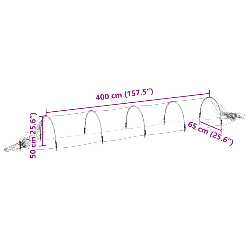 Kweektunnel 1,5x5 m glasvezel en polypropeen - AllerleiShop